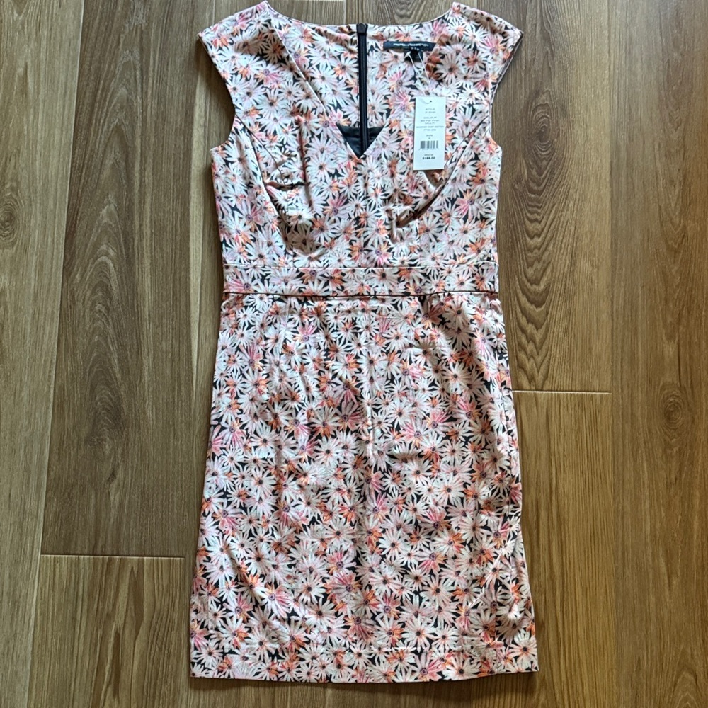 NWT French Connection Floral Sleeveless Dress - Pink and White